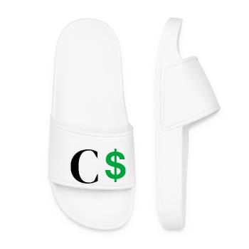 Lettre c dollar - Claquettes Femme - blanc - Devant
