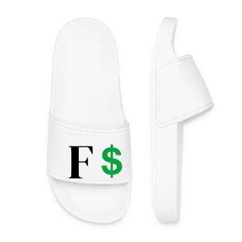 Buchstabe f Dollar - Frauen Badelatschen - Weiß - Vorne