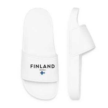 Finnischer Stolz, minimalistisches, schlankes Design - Frauen Badelatschen - Weiß - Vorne