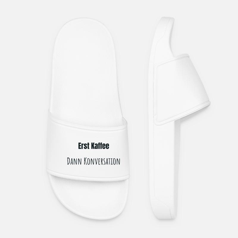 Coffee first, please - Women’s Pool Sliders - white