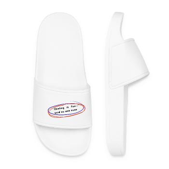 Funny Mental Health Quote  - Women’s Pool Sliders - white - Front