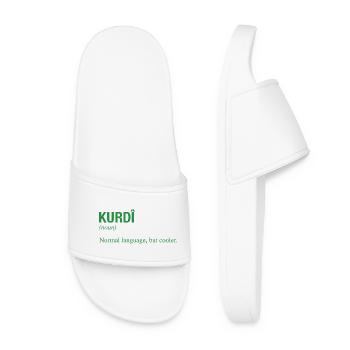 Kurdish language Kurdistan - Women’s Pool Sliders - white - Front