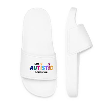 Je suis autiste - soyez gentil - Claquettes Femme - blanc - Devant