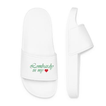 Conception de l’écriture Lombardy Heart - Claquettes Femme - blanc - Devant