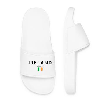 Drapeau de l’Irlande, design minimaliste élégant - Claquettes Femme - blanc - Devant