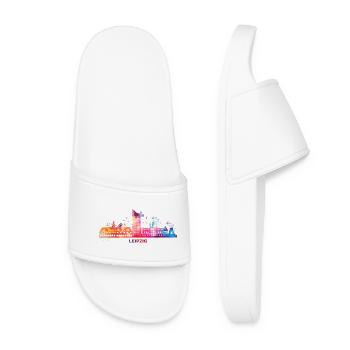 Leipzig Skyline Colorful Cityscape Leipzig - Women’s Pool Sliders - white - Front