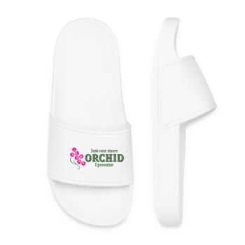 Nur noch eine Orchidee, ich verspreche – lustige Blumenkunst - Frauen Badelatschen - Weiß - Vorne