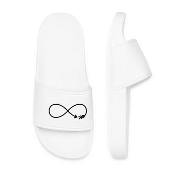 Infinity Sign Arrow Gift Love - Women’s Pool Sliders - white - Front