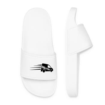Van logo with text cut out - Women’s Pool Sliders - white - Front