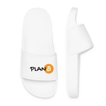 plan B - bitcoin Plan Bitcoin - Hoodl - Women’s Pool Sliders - white - Front