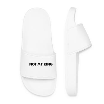 Not my king - Claquettes Femme - blanc - Devant