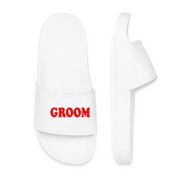 Groom - Frauen Badelatschen - Weiß - Vorne