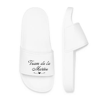 Team of The Bride Heart - Women’s Pool Sliders - white - Front