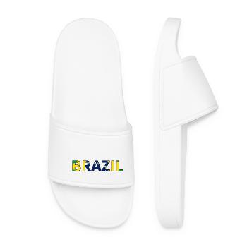 Drapeau Brazil - Claquettes Femme - blanc - Devant