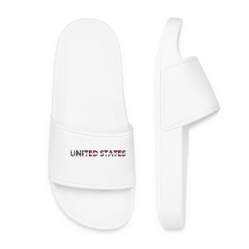 United State Flag - Women’s Pool Sliders - white - Front