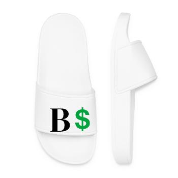 Lettre b dollar - Claquettes Femme - blanc - Devant