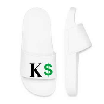 Lettre k dollar - Claquettes Femme - blanc - Devant