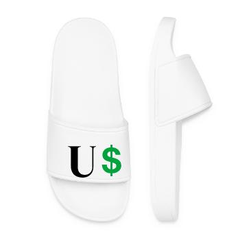 Lettre u dollar - Claquettes Femme - blanc - Devant