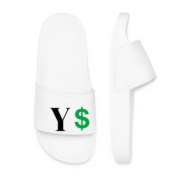 Lettre y dollar - Claquettes Femme - blanc - Devant