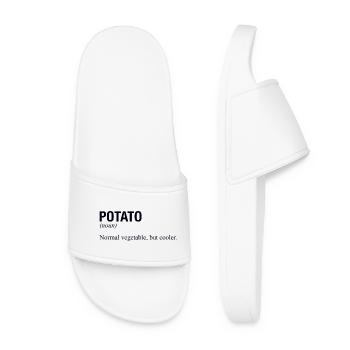 POTATO Kartoffel - Frauen Badelatschen - Weiß - Vorne
