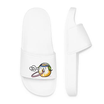 Beignet kawaii avec cerceau de fitness - Claquettes Femme - blanc - Devant
