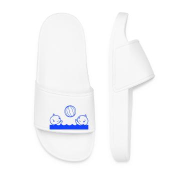 2 Ducks Ball Playing Swimming Pool Water Sea Holiday - Women’s Pool Sliders - white - Front