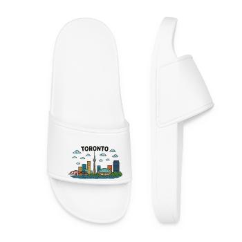 Toronto City, Canada - Women’s Pool Sliders - white - Front