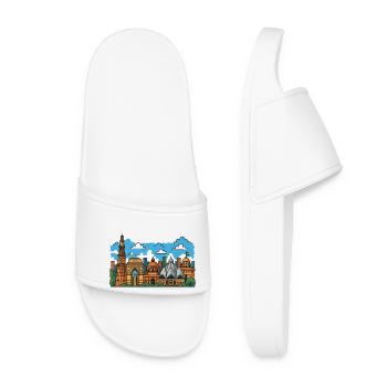 Ville de New Delhi - Claquettes Femme - blanc - Devant