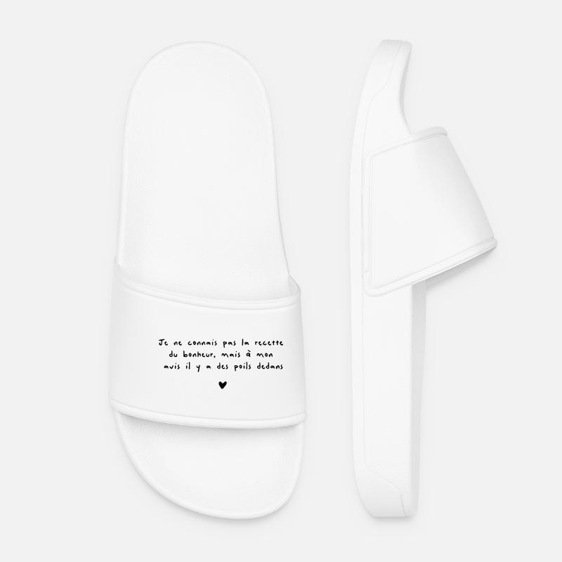 Happiness dog - Women’s Pool Sliders - white
