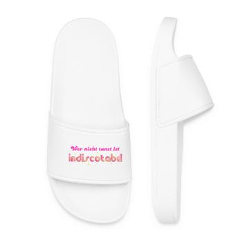 'Qui ne danse pas est indiscotabel' Disco Dancing - Claquettes Femme - blanc - Devant