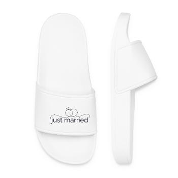 Juste marié - conception de ligne avec alliance ! - Claquettes Femme - blanc - Devant