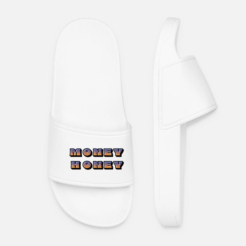 Money Honey Gradient Retro - Women’s Pool Sliders - white