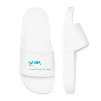 Kazakh language Kasachstan - Frauen Badelatschen - Weiß - Vorne