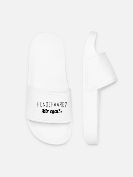Dog hair? I don't care. Saying for dog people - Women’s Pool Sliders - white