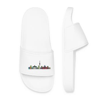 Tour de télévision de la Skyline de Berlin City Art moderne en ligne - Claquettes Femme - blanc - Devant