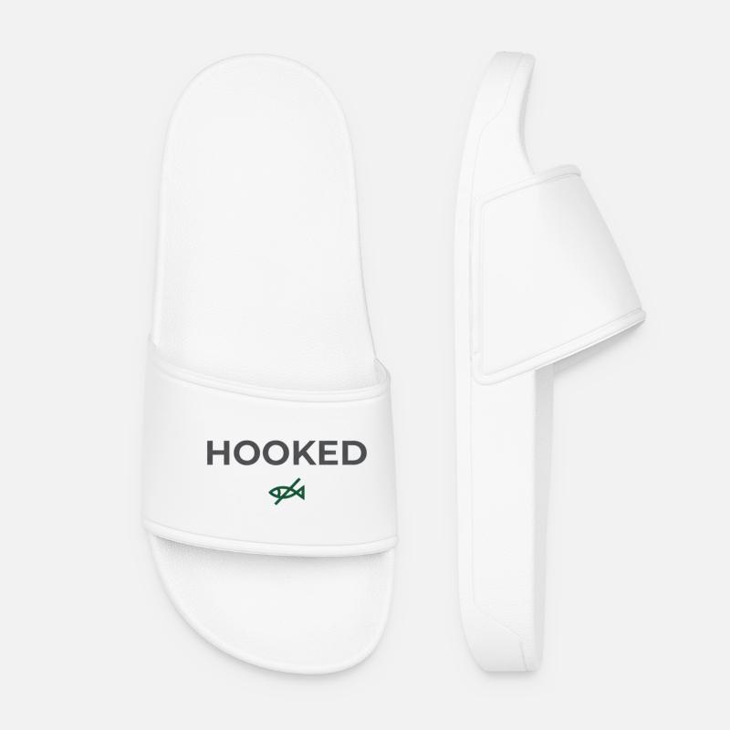 Hooked Angler Graphic Tee - Frauen Badelatschen - Weiß