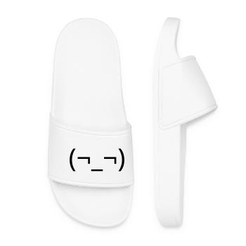 Dry Side Gare (¬_¬) Annoyed Emote - Women’s Pool Sliders - white - Front