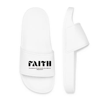 Typographie de la Flamme de la Foi - Claquettes Femme - blanc - Devant