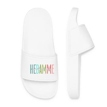 Midwife with heart design - Women’s Pool Sliders - white - Front