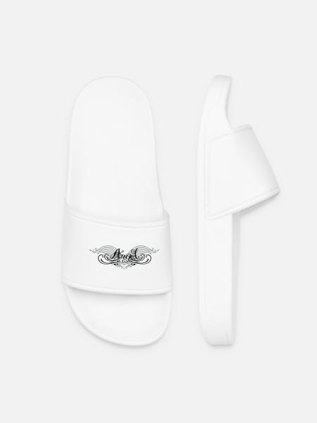 Elegante Engelsflügel mit Ornamenten – Spirituelle - Frauen Badelatschen - Weiß