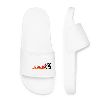 Fast wheelchair user. Fast wheelchair user * - Women’s Pool Sliders - white - Front