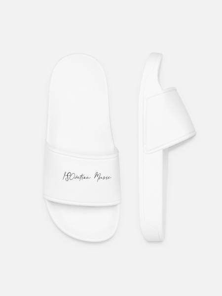 ISOvation Retro Logo (schwarz) - Frauen Badelatschen - Weiß