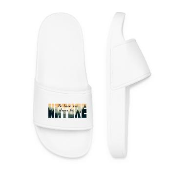 Luxury is in NATURE - Women’s Pool Sliders - white - Front