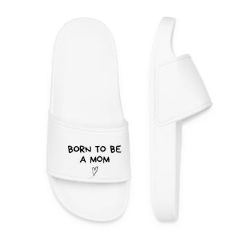 Née pour être maman - idée cadeau maman - Claquettes Femme - blanc - Devant