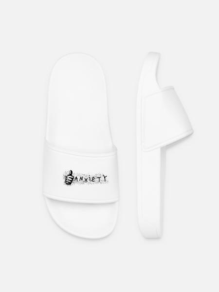 Anxiety Thumbs Up Ironisches Mental Health Design - Frauen Badelatschen - Weiß