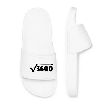 60th Birthday - Anniversary - Women’s Pool Sliders - white - Front