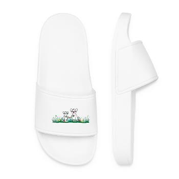 Petite souris dans l’herbe - Claquettes Femme - blanc - Devant