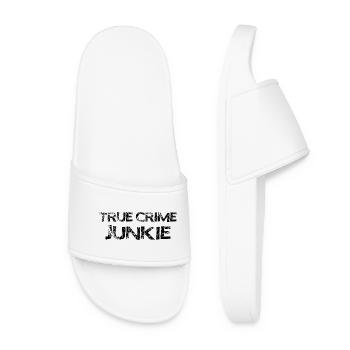 True Crime Junkie – Grunge Style for Crime Fans - Women’s Pool Sliders - white - Front