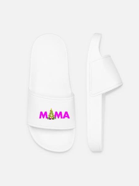 Mama Weihnachtsbaum - Frauen Badelatschen - Weiß