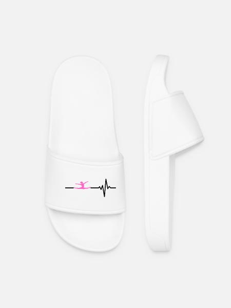 Gymnastics is my life, heartbeat, acrobatics - Women’s Pool Sliders - white